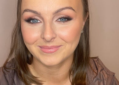 Stunning makeup look by INSKA Make Up Artist in Edinburgh, Scotland, GB featuring soft blush and bold lashes.
