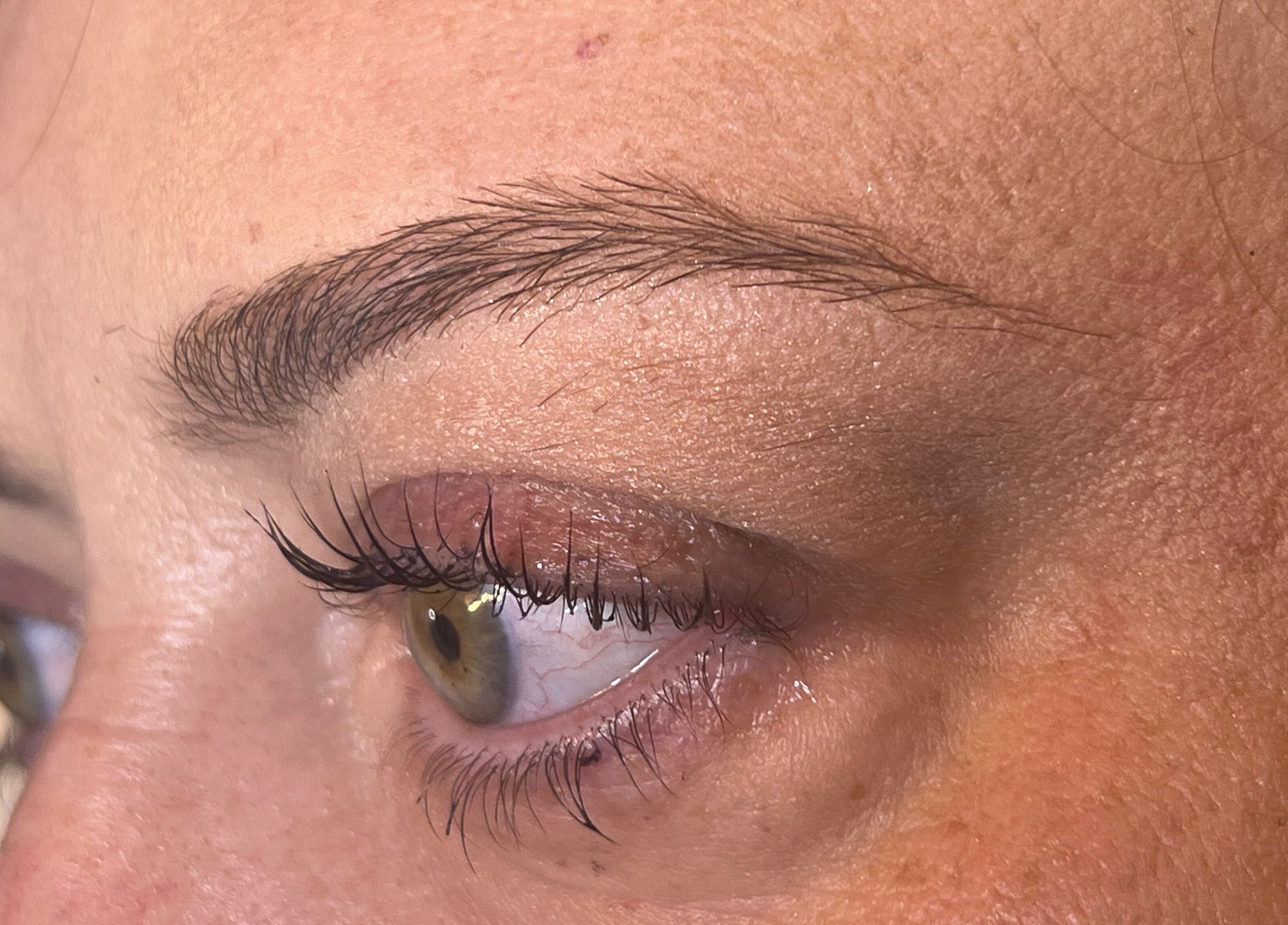 Close-up of a beautifully styled eyelash at UpGrace Beauty/Aesthetics in Wolverhampton, England, GB.