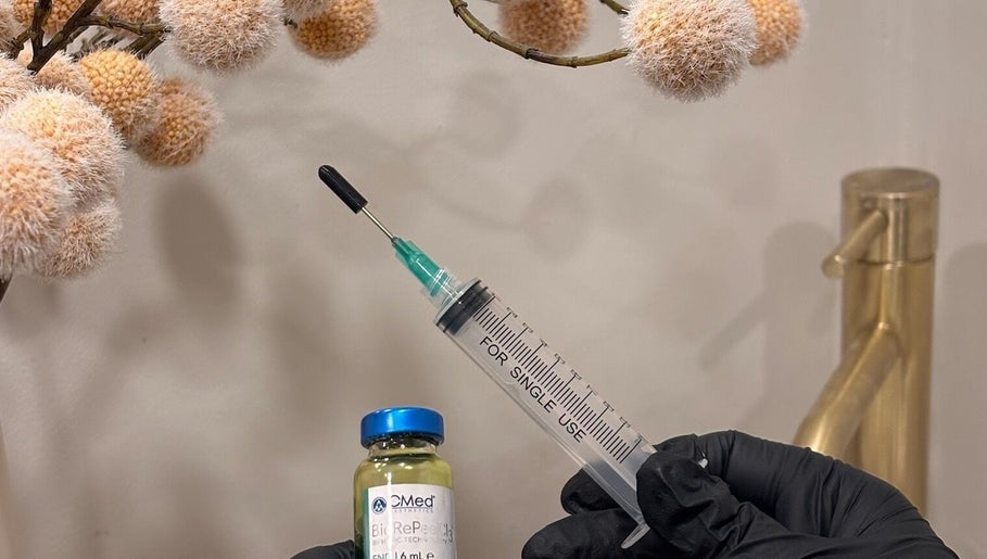 Syringe and vial for treatment at Haus of Glow @ Hollie & Co, Winsford, England, GB.