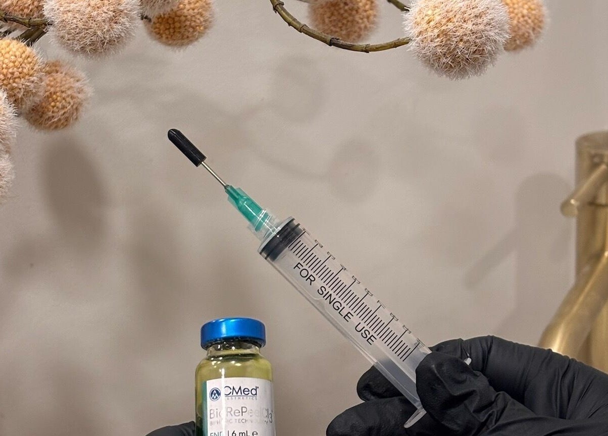 Syringe and vial for treatment at Haus of Glow @ Hollie & Co, Winsford, England, GB.