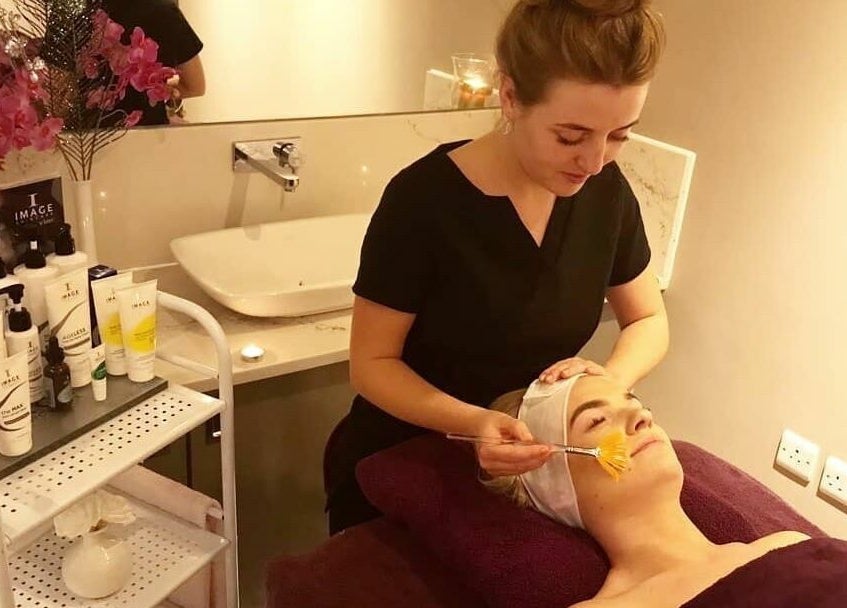 Facial treatment at The Hampton Spa, Failand, England, GB. Relaxation and skincare in a tranquil setting.