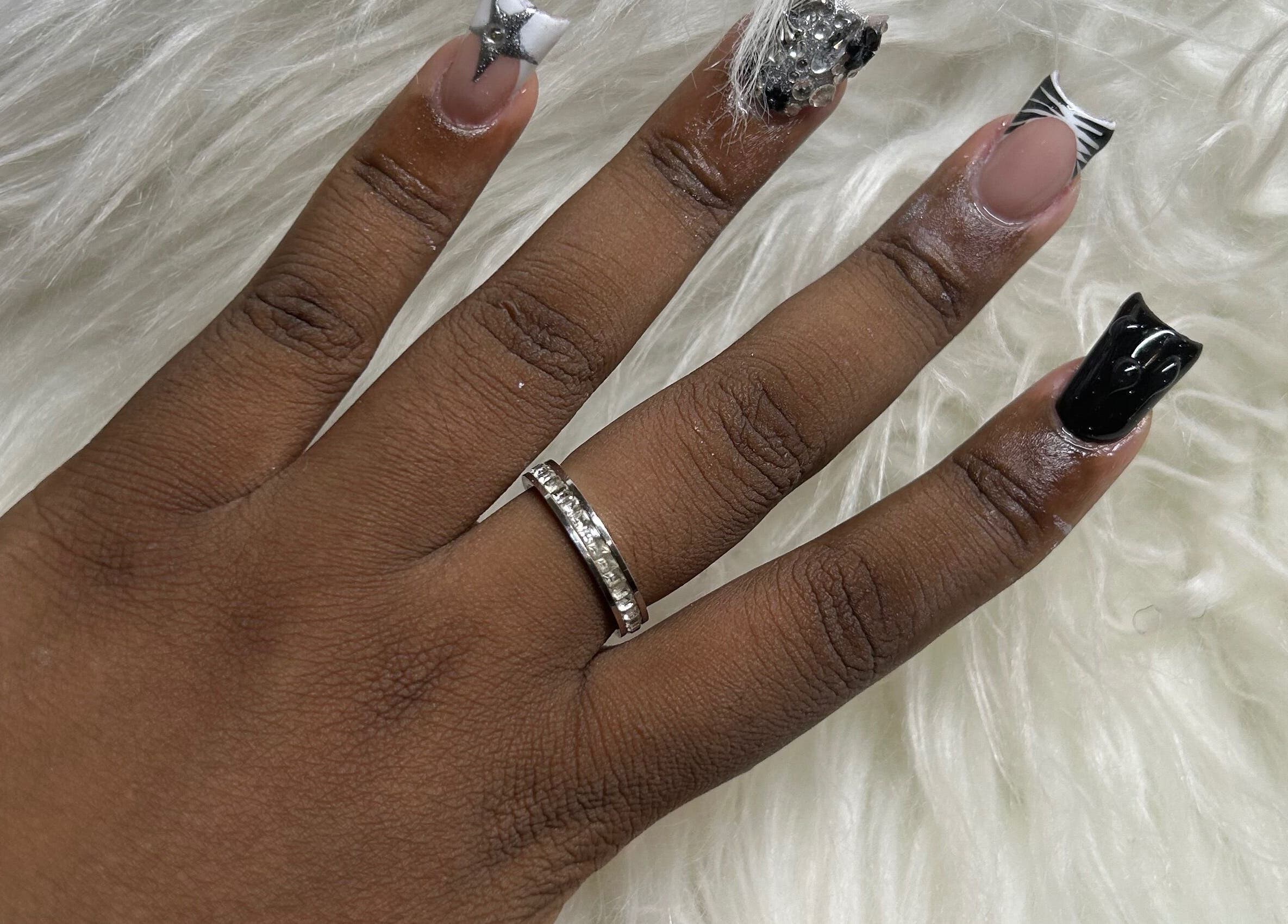 Stylish nail designs at Becs Beauty Lab in Nassau, New Providence, BS showcasing unique artistry.