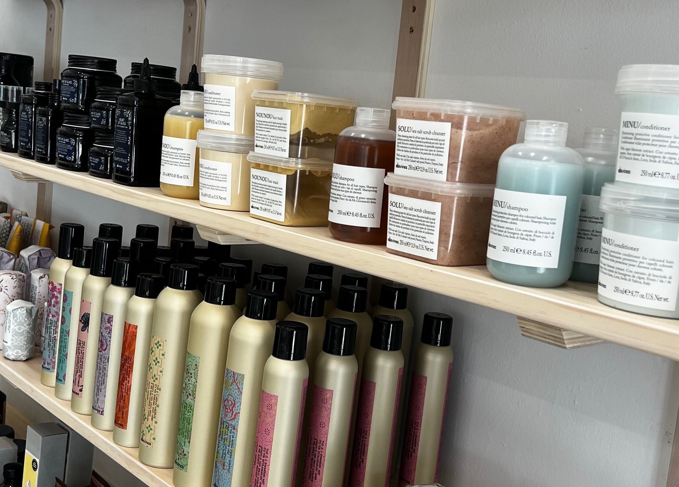 Mooi Studio beauty products displayed on shelves in Glenelg, South Australia, AU.