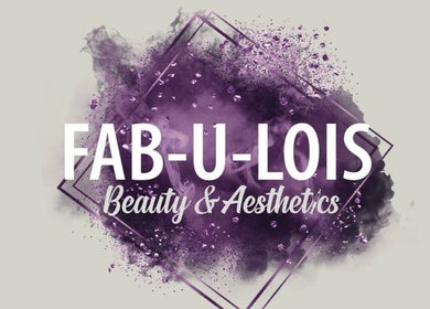 Elegant purple logo for FAB-U-LOIS Beauty and Aesthetics in Rustington, England, GB, showcasing a modern aesthetic.