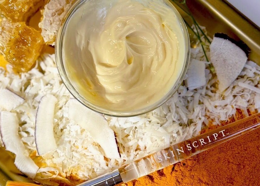 Luxurious skincare blend with coconut and honey at Skin Serenity Spa and Wax Studio, Tunapuna, TT.