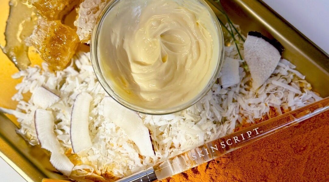 Luxurious skincare blend with coconut and honey at Skin Serenity Spa and Wax Studio, Tunapuna, TT.