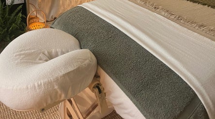 Comfortable massage bed setup at Autumn Recharge Retreat, Leeds, England, GB.