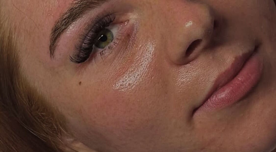 Close-up of expertly applied lashes at Lashes by Katie, Ayr, Scotland, GB enhancing natural beauty.