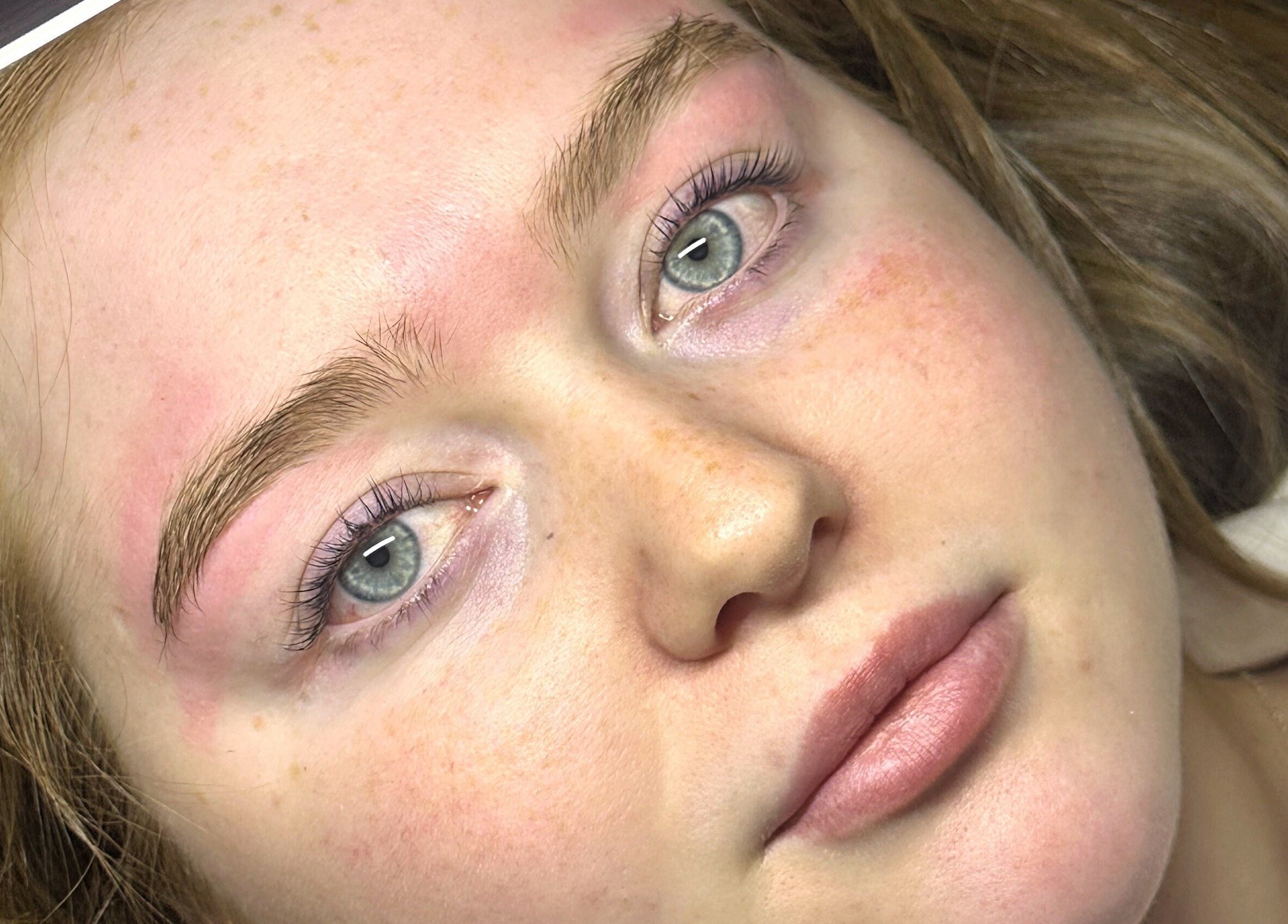 Close-up of lashes treated at Lashes by Katie, Ayr, Scotland, GB. Showcasing natural lash enhancement.