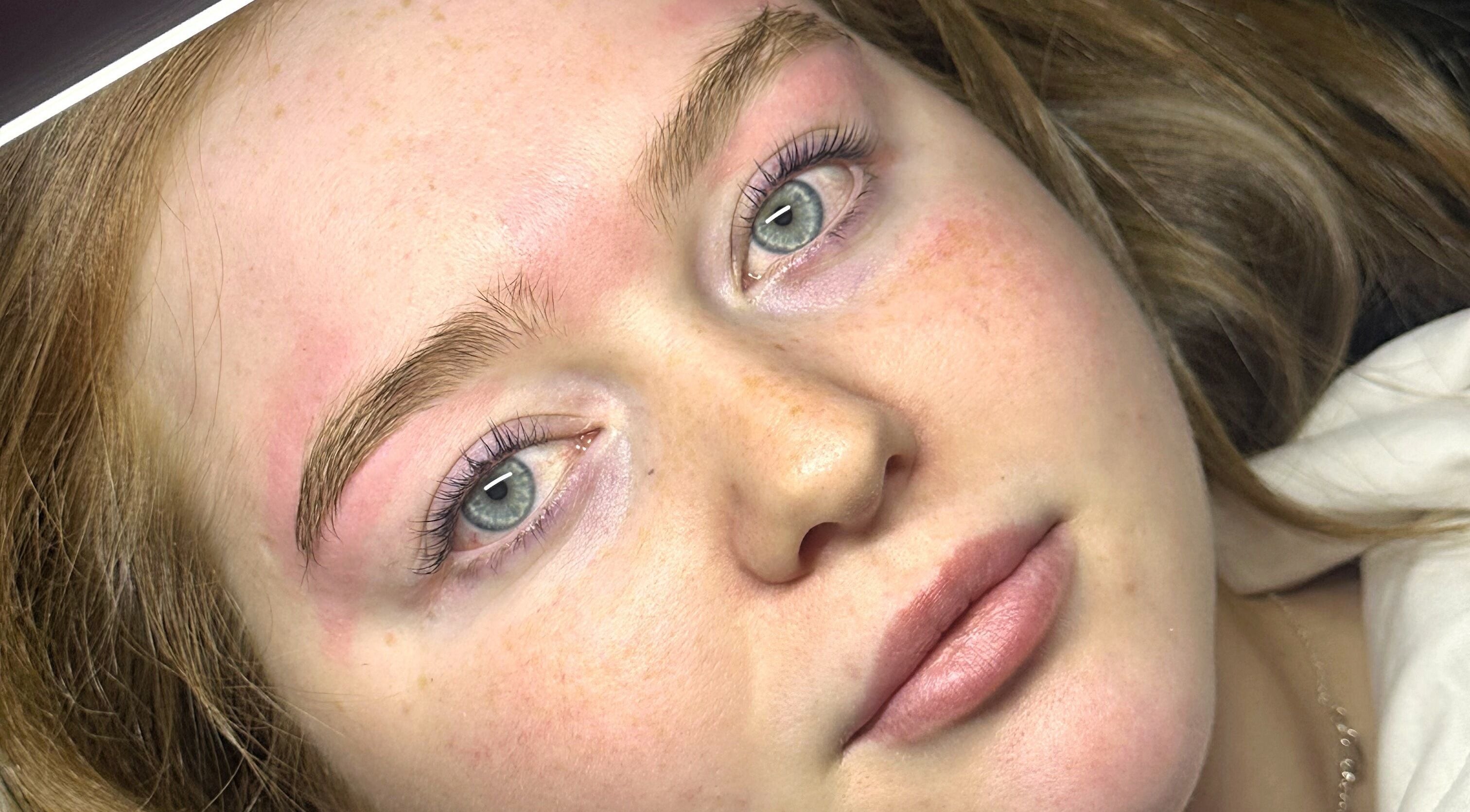 Close-up of lashes treated at Lashes by Katie, Ayr, Scotland, GB. Showcasing natural lash enhancement.