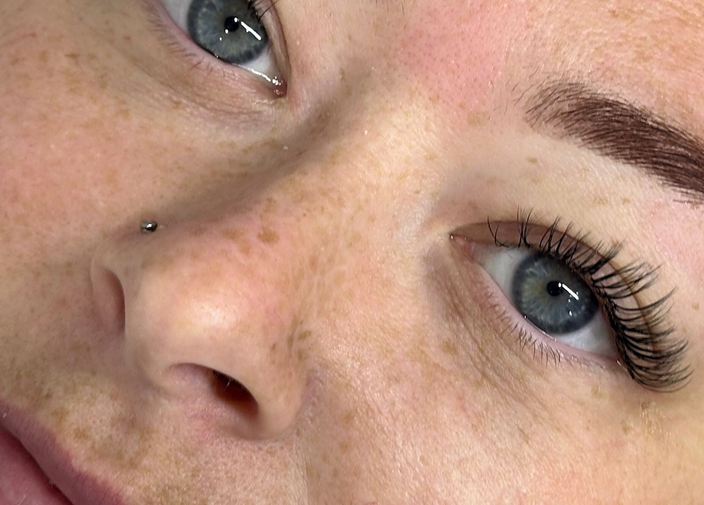 Close-up of a professionally applied lash extension at Lashes by Katie, Ayr, Scotland, GB.