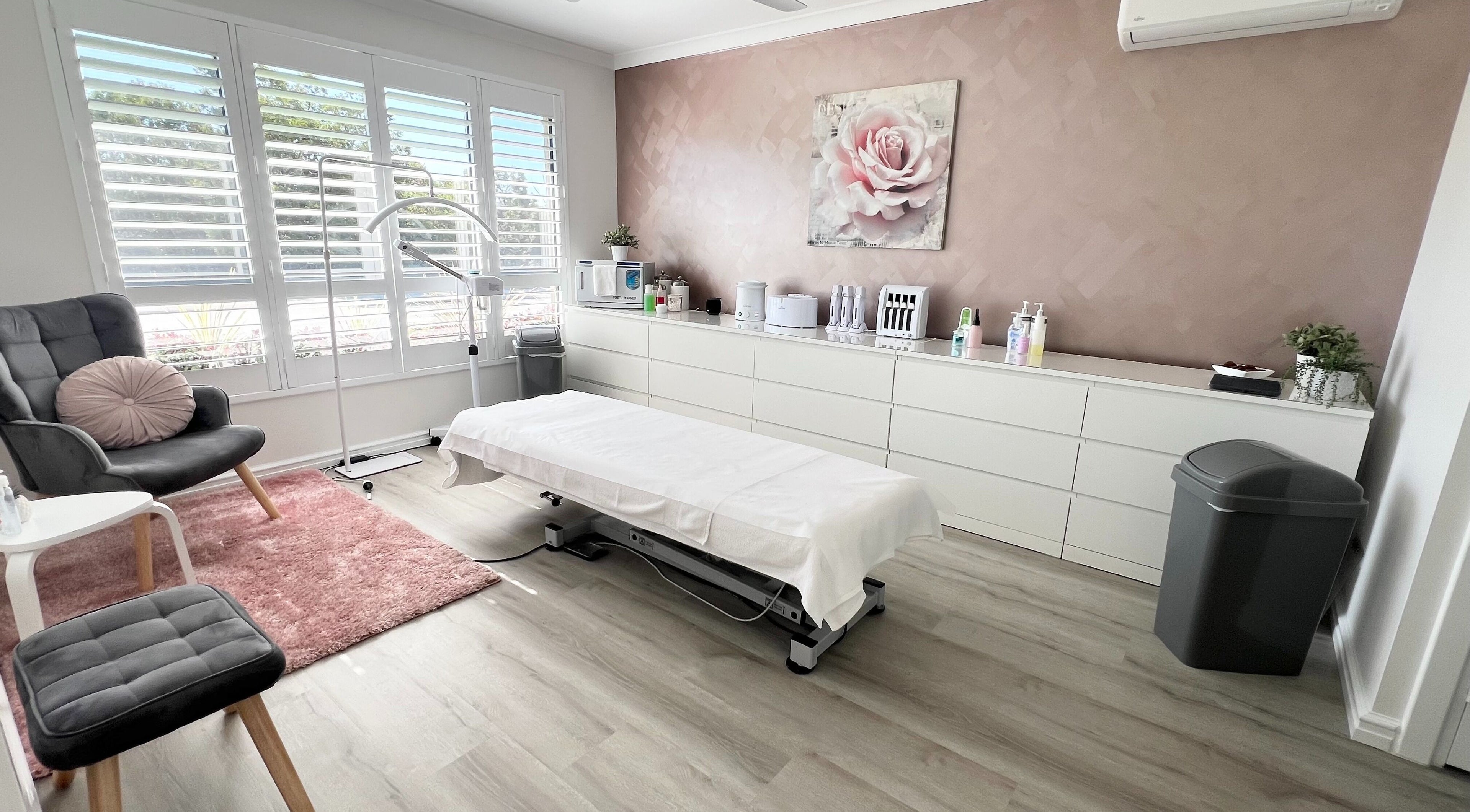 Elegant spa treatment room at Beautiful Girl, Aveley, Western Australia, AU with cozy decor and natural light.