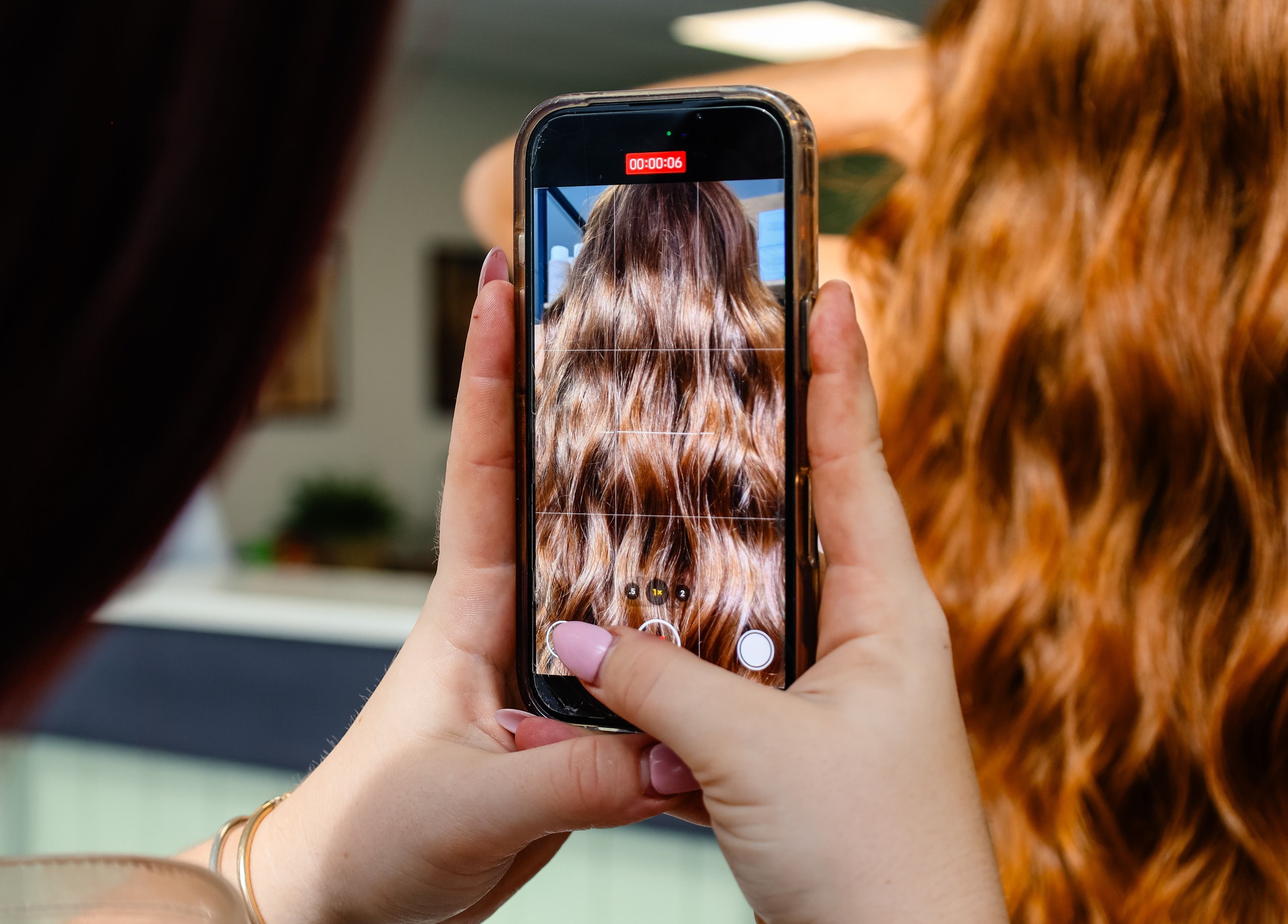 Capturing glossy hair at Fusion Hair, Woree, Queensland, AU for vibrant salon results.