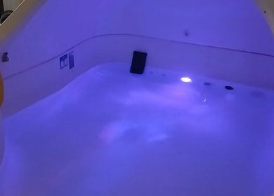 Relaxing float pod at Valpo Mamabear Massage & Float, Valparaiso, Indiana, US, offering a peaceful wellness experience.