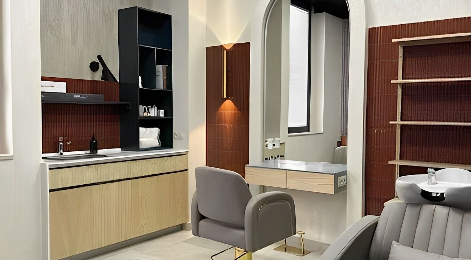 Modern salon interior at Agapi Mou Beauty World, Yerevan, Yerevan, AM featuring elegant furnishings and decor.