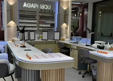 Modern interior of Agapi Mou Beauty World in Yerevan, Yerevan, AM showcasing sleek design and beauty services.