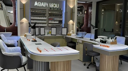 Modern interior of Agapi Mou Beauty World in Yerevan, Yerevan, AM showcasing sleek design and beauty services.