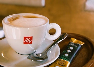 Enjoy a delicious cappuccino at Kri8tive Nails, Pretoria, Gauteng, ZA with premium collagen booster.