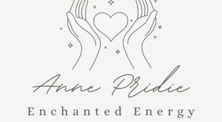 Logo for Enchanted Energy Wellness & Spa, Anne, Bowmanville, Ontario, CA, featuring hands and a heart.
