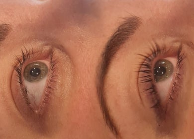 Close-up of eyelash enhancement at GS Beauty & Aesthetics - Mobile Only Local to NG4, Netherfield, England, GB.