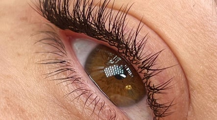 Close-up of styled lashes at Still Natural - Lash & Brow Styling, London, England, GB.