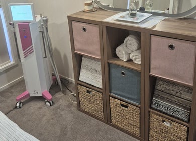 Cozy treatment area at Radiant Skin & Body By Jo, Pie Creek, Queensland, AU, featuring modern beauty equipment.