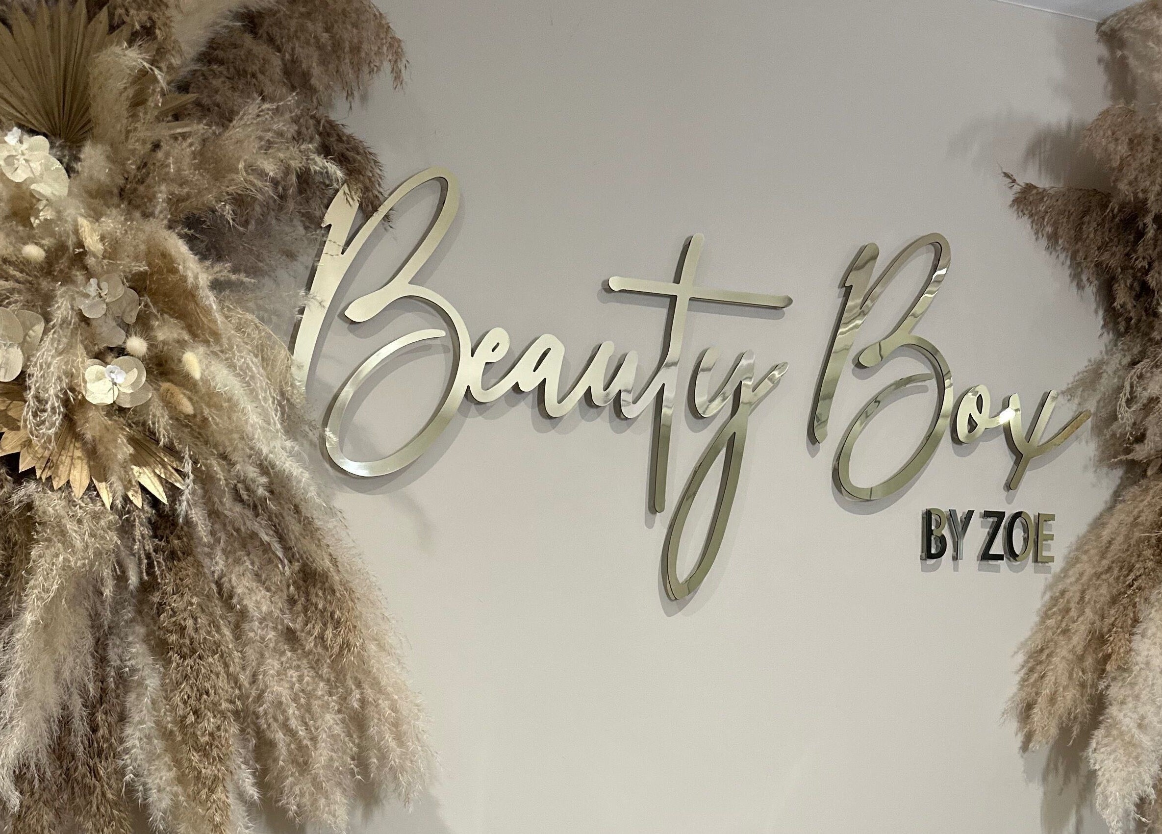Elegant wall decor at Beauty Box By Zoe, Billingshurst, England, GB featuring pampas grass arrangements.