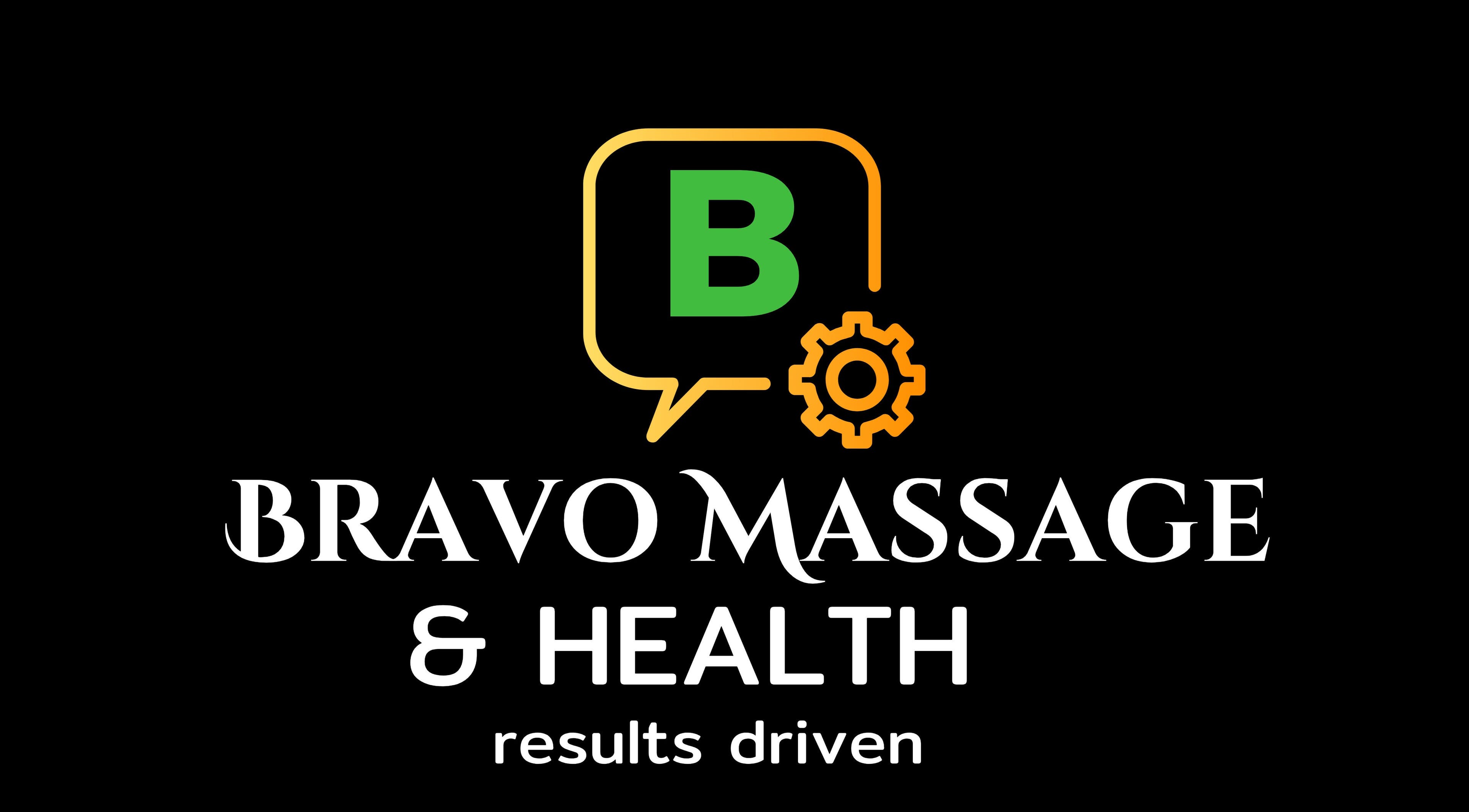 Bravo Massage and Health logo in Edmonton, Alberta, CA with modern design.