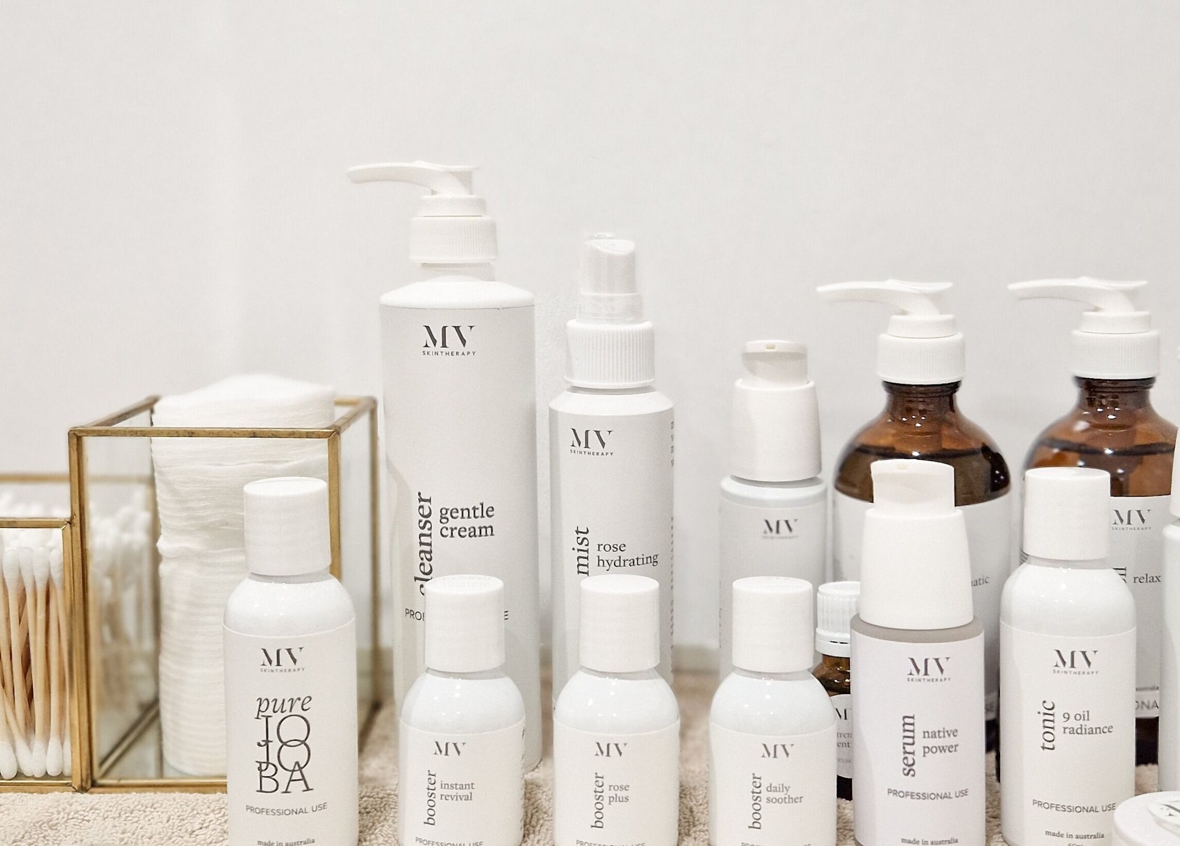 Skincare products at Wellness at The Willow, Leyland, England, GB, offering holistic beauty treatments.