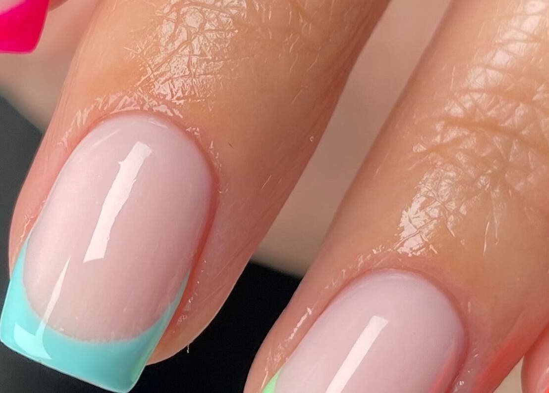 Stylish colorful nails design at Beauty by Roxanne, Fleetwood, England, GB, showcasing vibrant artistry.