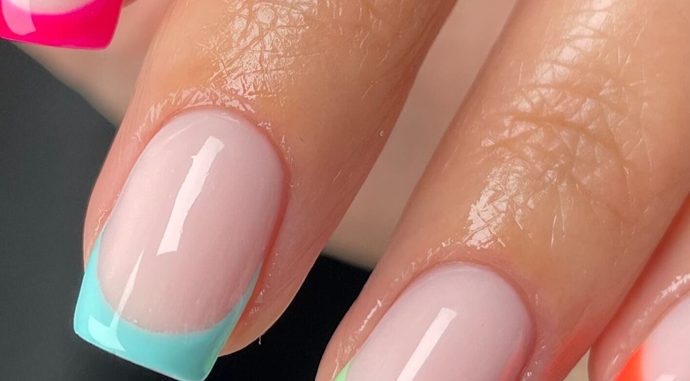 Stylish colorful nails design at Beauty by Roxanne, Fleetwood, England, GB, showcasing vibrant artistry.