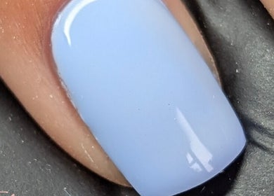 Elegant light blue manicure at Trulyou, Swindon, England, GB, showcasing nail care excellence.