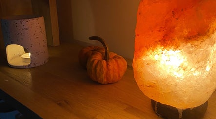 Warm ambiance with candlelight and salt lamp at Maddie's Beauty Room, Great Baddow, England, GB.