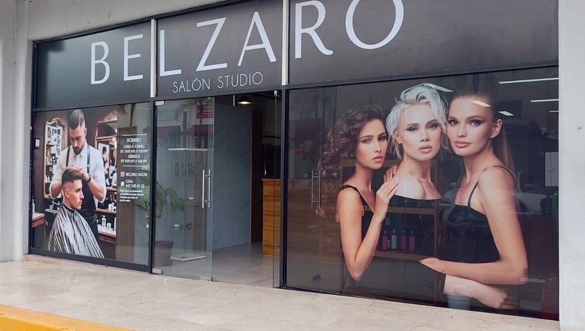 Fachada de BELZARO SALÓN STUDIO en Querétaro, Guanajuato, MX destacando su estilo moderno.