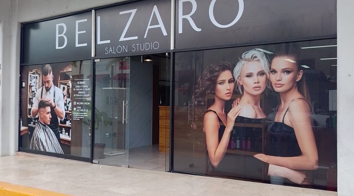 Fachada de BELZARO SALÓN STUDIO en Querétaro, Guanajuato, MX destacando su estilo moderno.