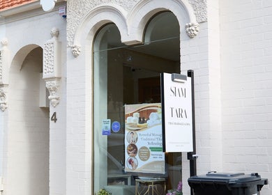 Front view of Siam Tara Thai Massage On Transvaal Avenue, Double Bay, NSW, showcasing elegant architecture.