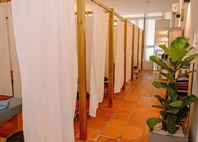 Calm private spa areas with plants at The Spa Saigon, Thành Phố Hồ Chí Minh, VN.
