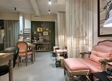Elegant interior of Four Branches Spa Beauty in Riyadh, Riyadh Province, SA, featuring plush seating and soft lighting.