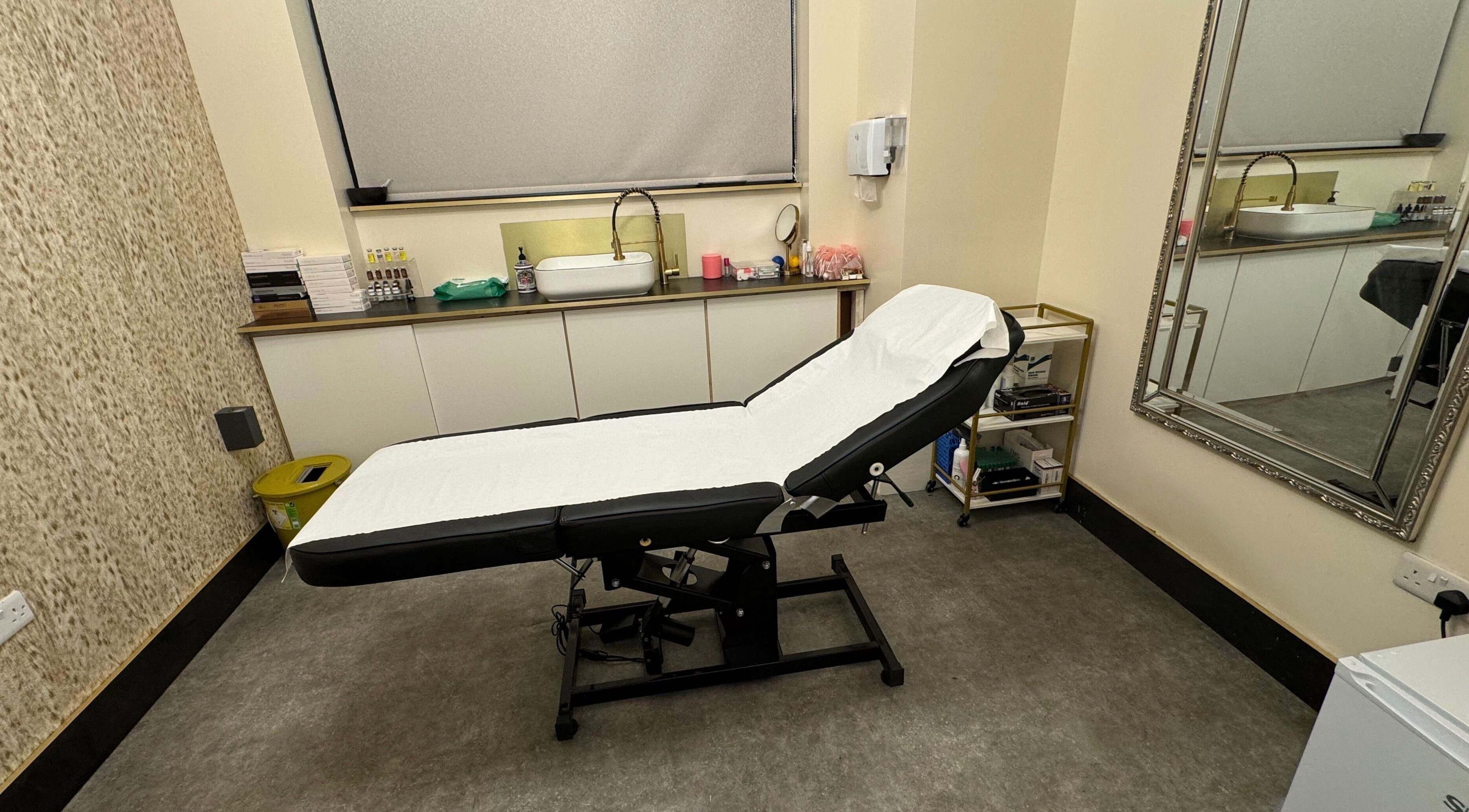 Relaxing treatment room at Zen Aesthetics Mcr, Manchester, England, GB. Perfect for wellness and beauty services.