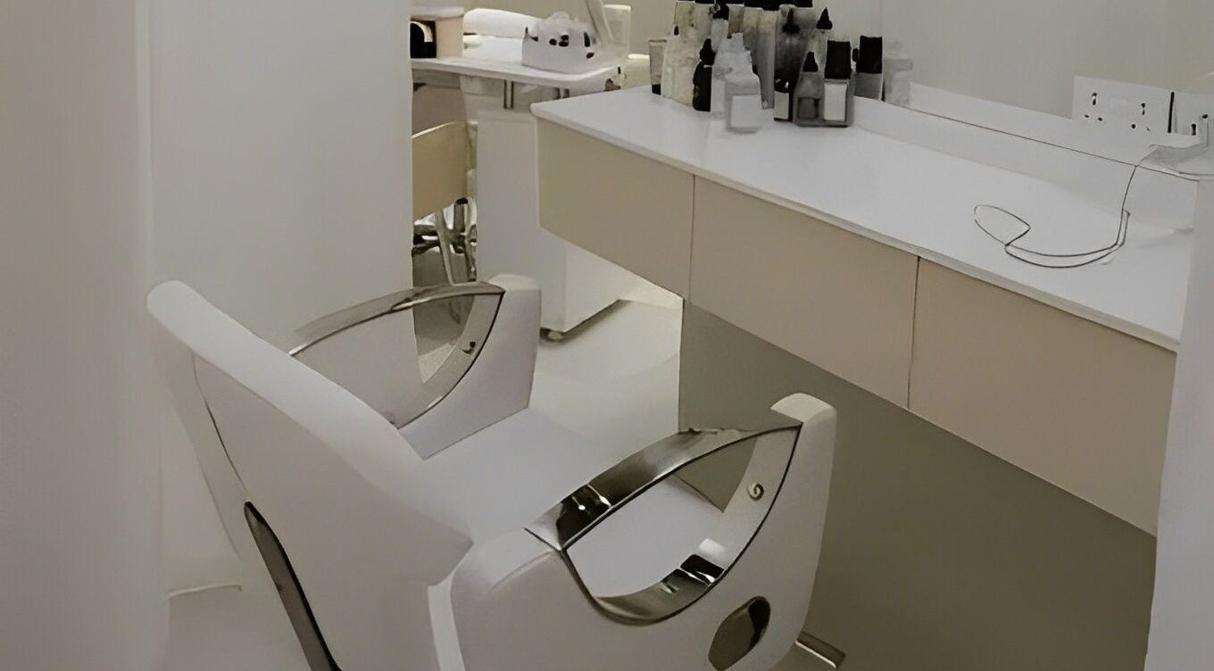 Sleek salon chair and counter at Al Safy Oasis Women Personal Care And Beauty, Abu Dhabi, AE.