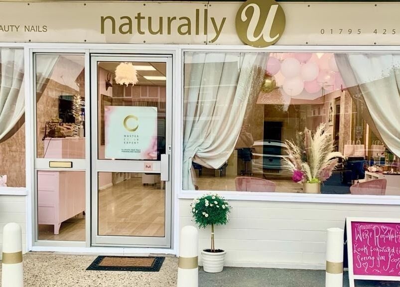 Front view of Naturally U beauty salon in Sittingbourne, England, GB, featuring elegant decor and a welcoming ambiance.