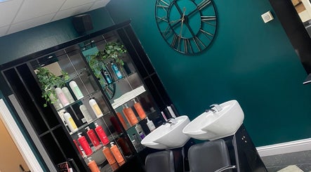 Elegant wash stations at Ivy Hair & Beauty in Cowdenbeath, Scotland, GB, featuring premium hair products.