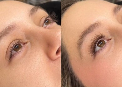 Before and after lash artistry at BELLE - Lash and Brow Artistry, East London, Eastern Cape, ZA.