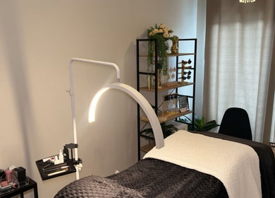 Elegant treatment room at BELLE - Lash and Brow Artistry, East London, Eastern Cape, ZA, featuring stylish decor.