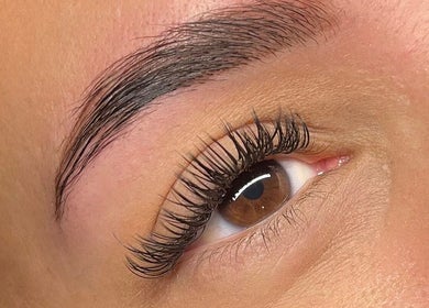 Close-up of expertly crafted lashes at BELLE - Lash and Brow Artistry, East London, Eastern Cape, ZA.