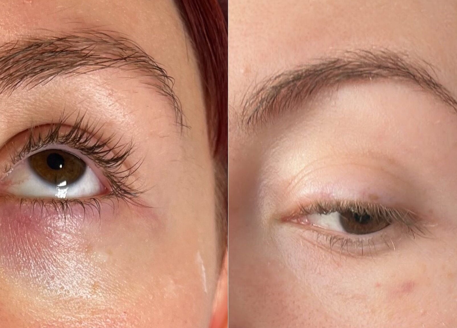 Before and after eyebrow treatment at TweaksByMia, Colchester, England, GB.