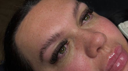 Close-up of enhanced lashes styled at By Elisha May, Pentre, Llanrhaeadr-yng-nghinmeirch, Cymru, GB.