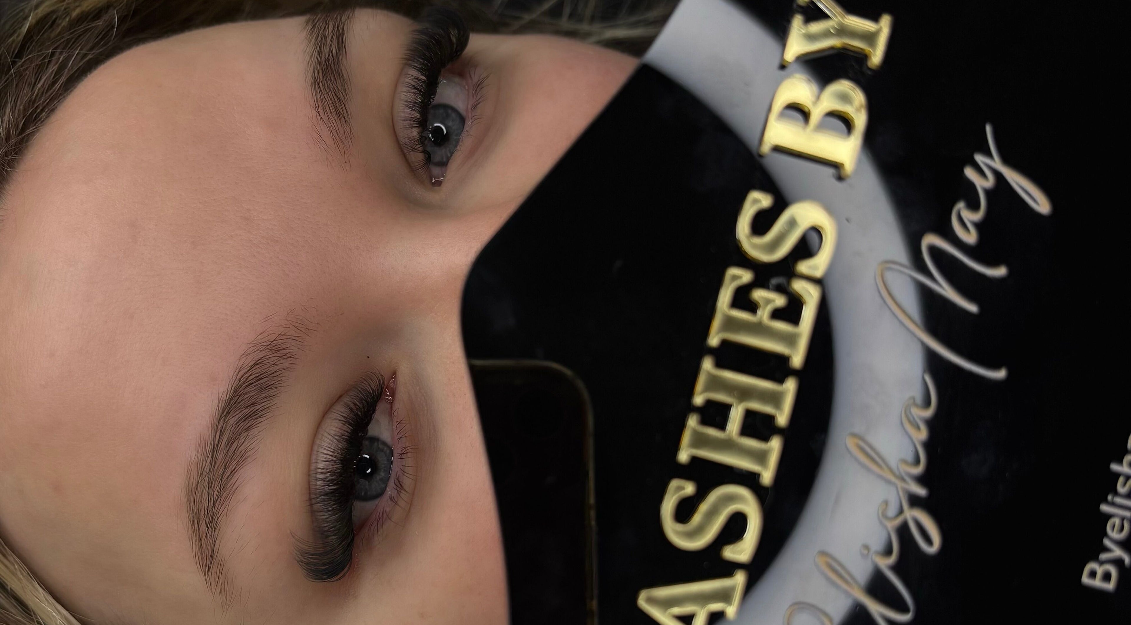 Close-up of elegant eyelashes by By Elisha May, Pentre, Llanrhaeadr-yng-nghinmeirch, Cymru, GB.