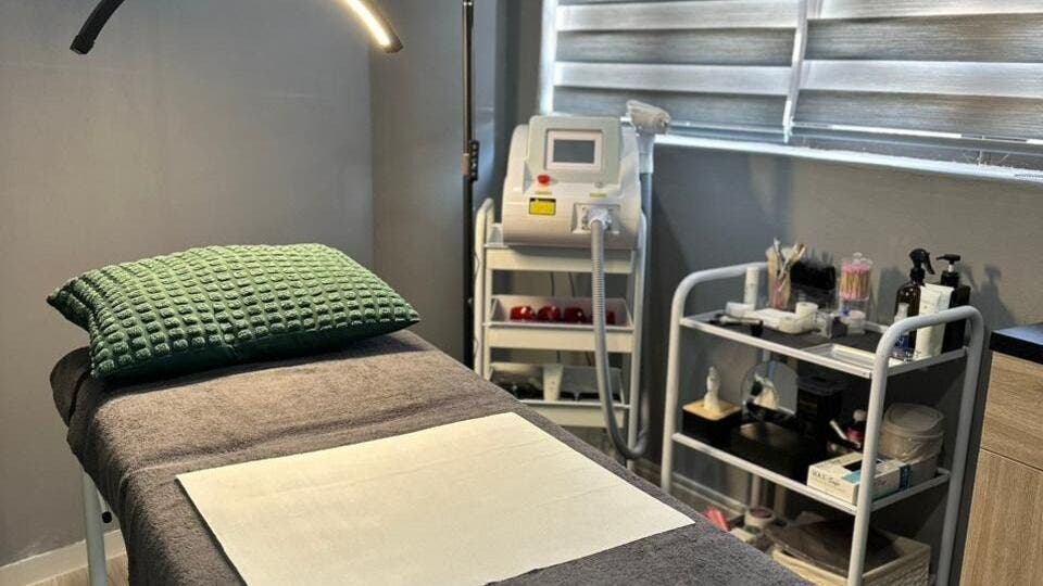 Relaxing treatment room at Laser Erase - Pretoria East, Pretoria, Gauteng, ZA, featuring equipment and supplies.
