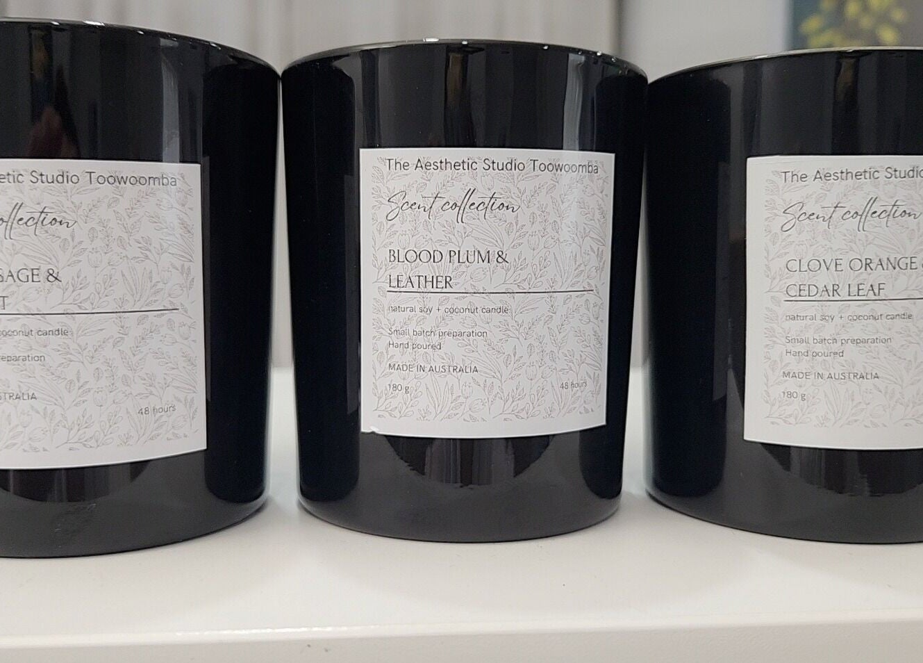 Scent collection candles at The Aesthetic Studio Toowoomba, Toowoomba, Queensland, AU.